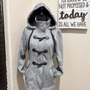 BCX Heather Gray Toggle Coat with Hood